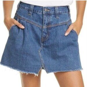 NWT Free People Sidecar Mini Skirt Saratoga Blue Size 27